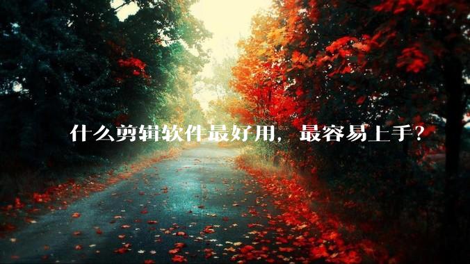 什么剪辑软件最好用，最容易上手？
