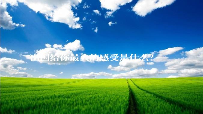 出国给你最大的感受是什么？