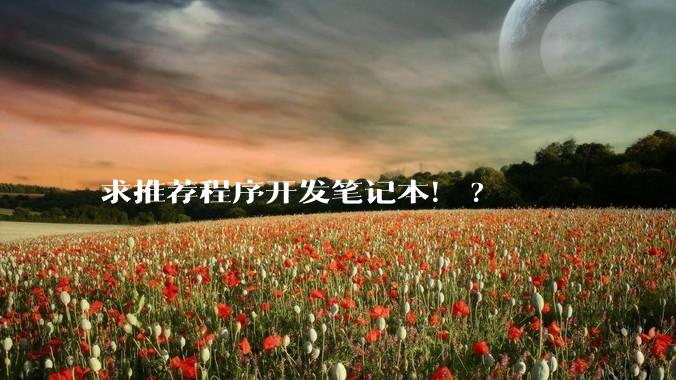 求推荐程序开发笔记本！?