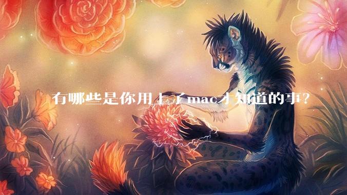 有哪些是你用上了mac才知道的事？