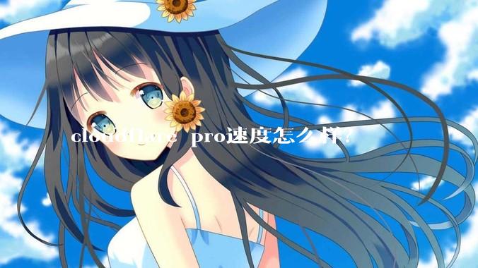 cloudflare pro速度怎么样？